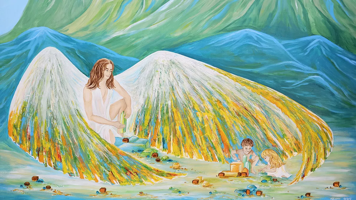 Kartina s angelami Vsegda ryadom - fragment 1